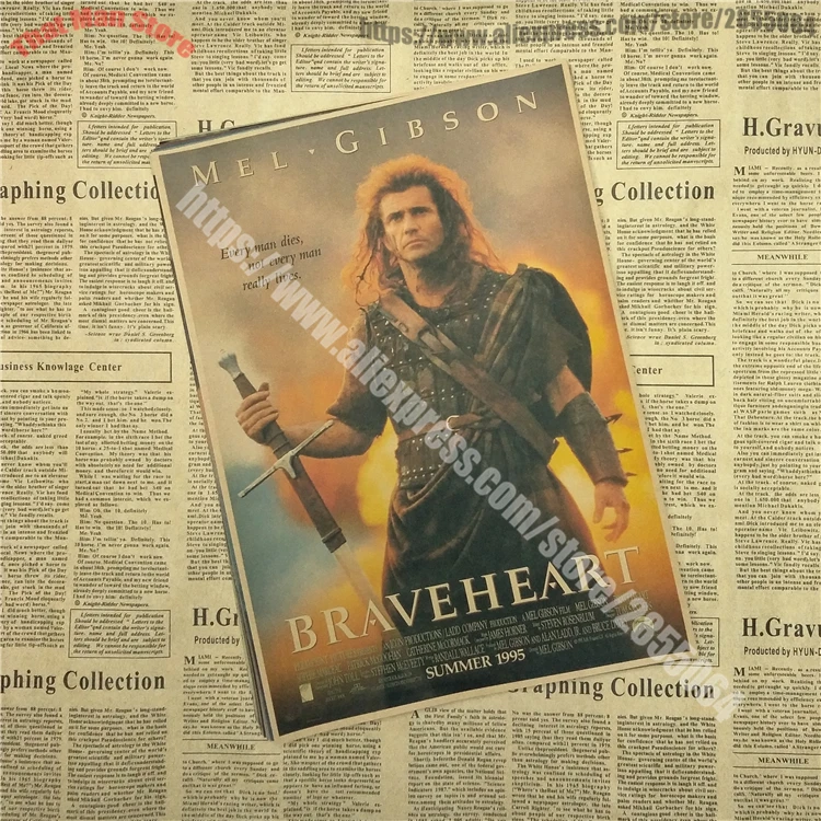 Braveheart Sophie Marceau Mel colomcille Gerard Gibson украшение для дома крафт постер фильма рисунок