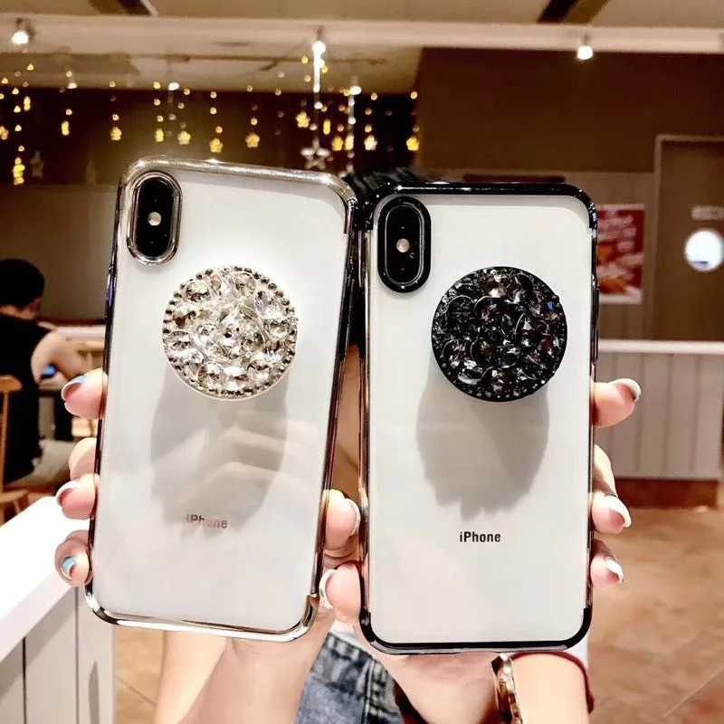 Роскошный 3D чехол XSMYiss с кристаллами и стразами блестящий стенд покрытием мягкий