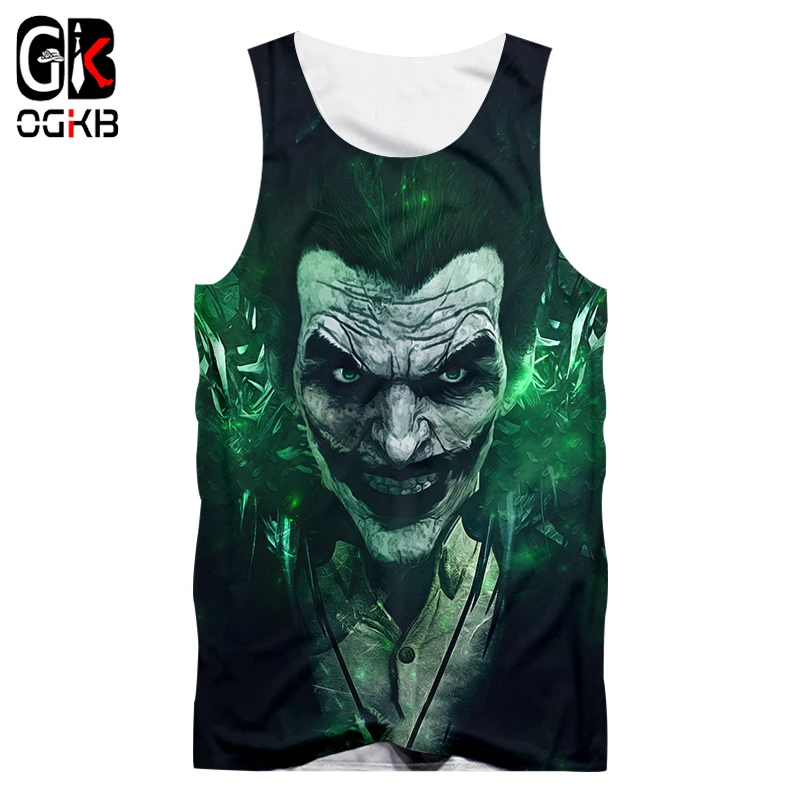 OGKB жилет для женщин/мужчин отряд самоубийц Джокер 3D принт майка фитнеса рубашка