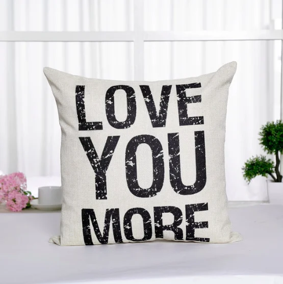 Mr Mrs Love You More наволочка для тела с кошачьим горлышком льняная кровати дивана