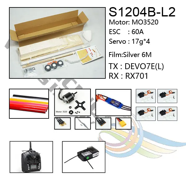 Balsawood лазерная резка RC Самолет DIY строительный конструктор AAI RQ-7 Shadow FPV 2000 мм набор для лазерной резки деревянная модель/деревянный самолет - Цвет: S1204B-L2
