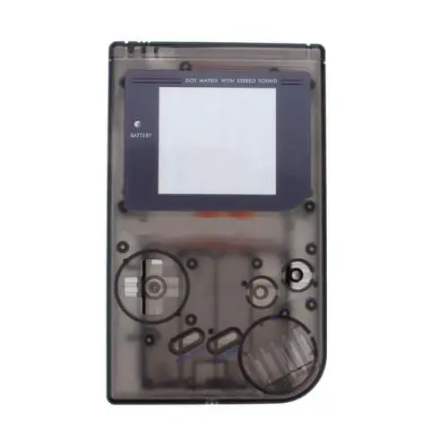1 комплект 14 цветов на выбор для Gameboy Game Boy OEM консольный чехол Корпус с экраном и проводящей D-pad полные части - Цвет: L transparent black