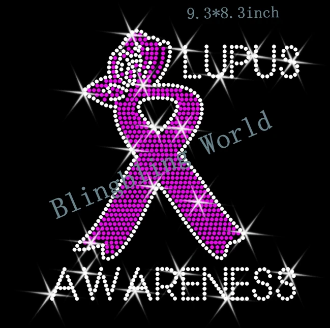 Бесплатная доставка лента с принтом в виде сердец и волчанки слова fuchasia белый