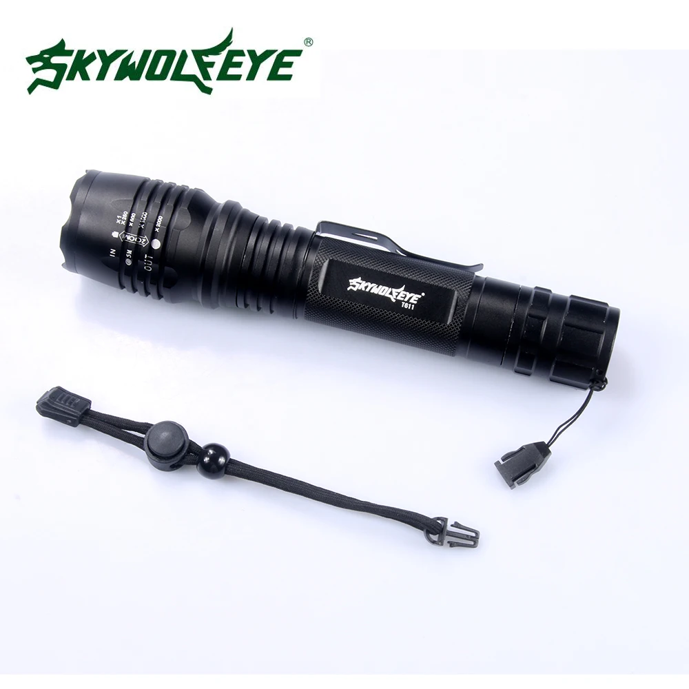 SKYWOLFEYE SOS 1000lm светодиодный фонарик 5 моделей zoom torch фонарь|Фонарики и осветительные