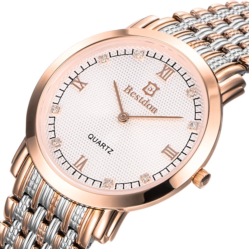 Bestdon бренд класса люкс мужчины простой классический всего нержавеющей стали