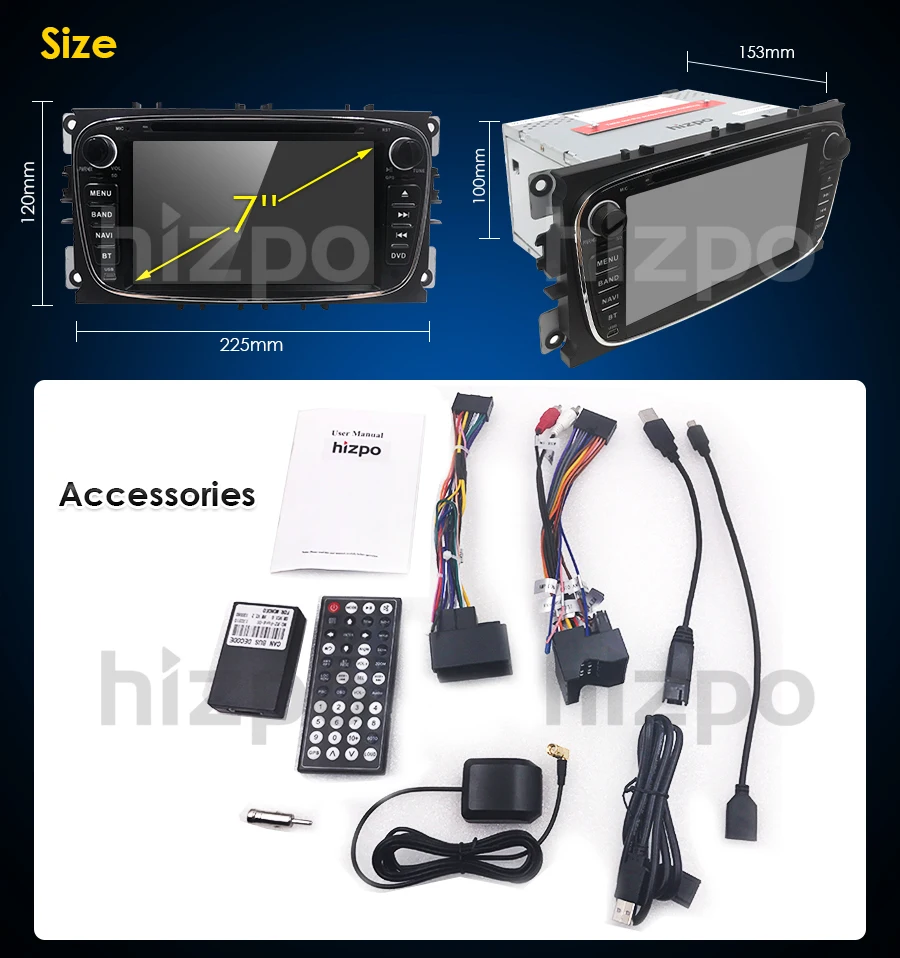 Двойной 2 Din Автомобильный dvd плеер GPS Navi для Ford Focus Mondeo Galaxy 3G аудио Радио стерео