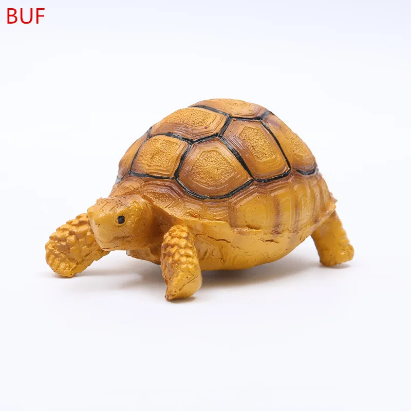 

BUF Resin Crafts Fish Tank Reptile Tube Decoration Turtle Statue Home Decor Animal Ornaments Figurines