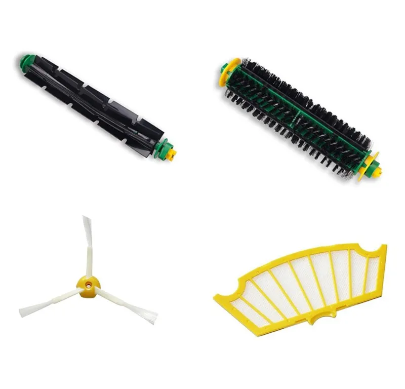 4 шт./лот трехрычажная боковая щетка + Комплект фильтров замена для Irobot Roomba 500 527 528
