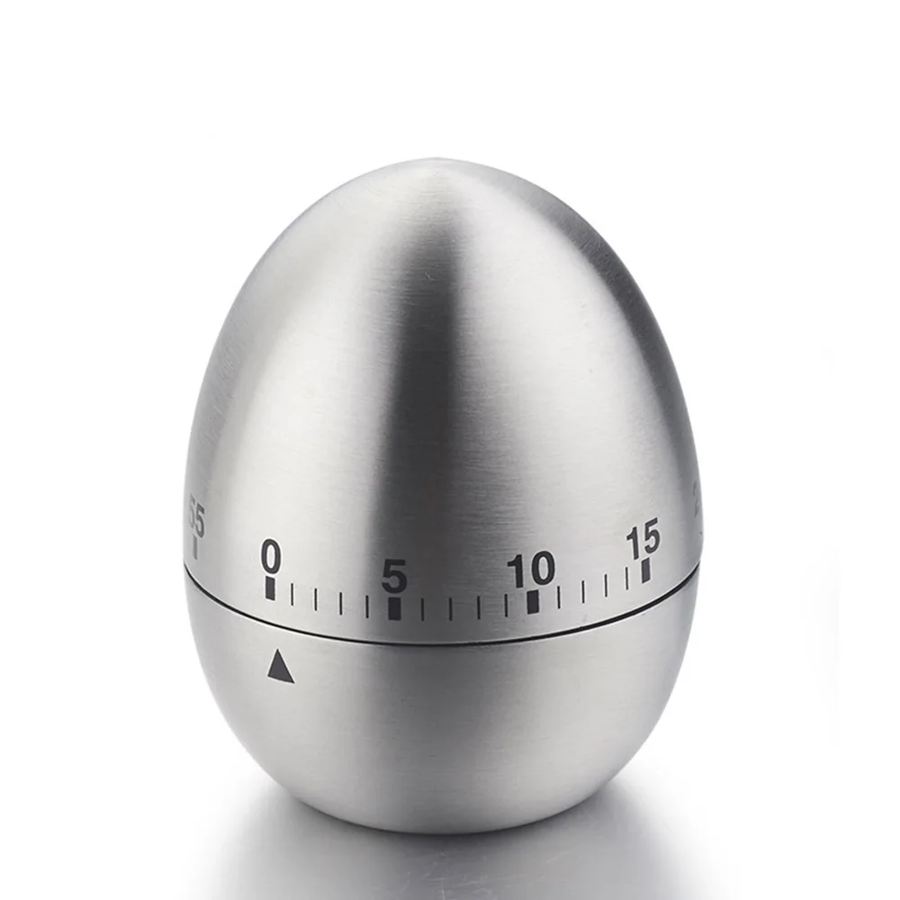 

Kitchen Supplies Stainless Steel Egg Clock Kitchen Timer Alarm Count Up Down Clock 60 Minute Countdown Cooking TimerKC1366