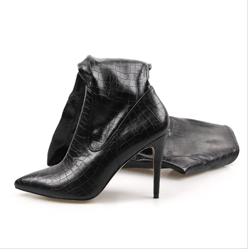 

Asumer black fashion over the knee boots pointed toe zip thin high heels shoes elegant prom shoes And thigh Pants boots women