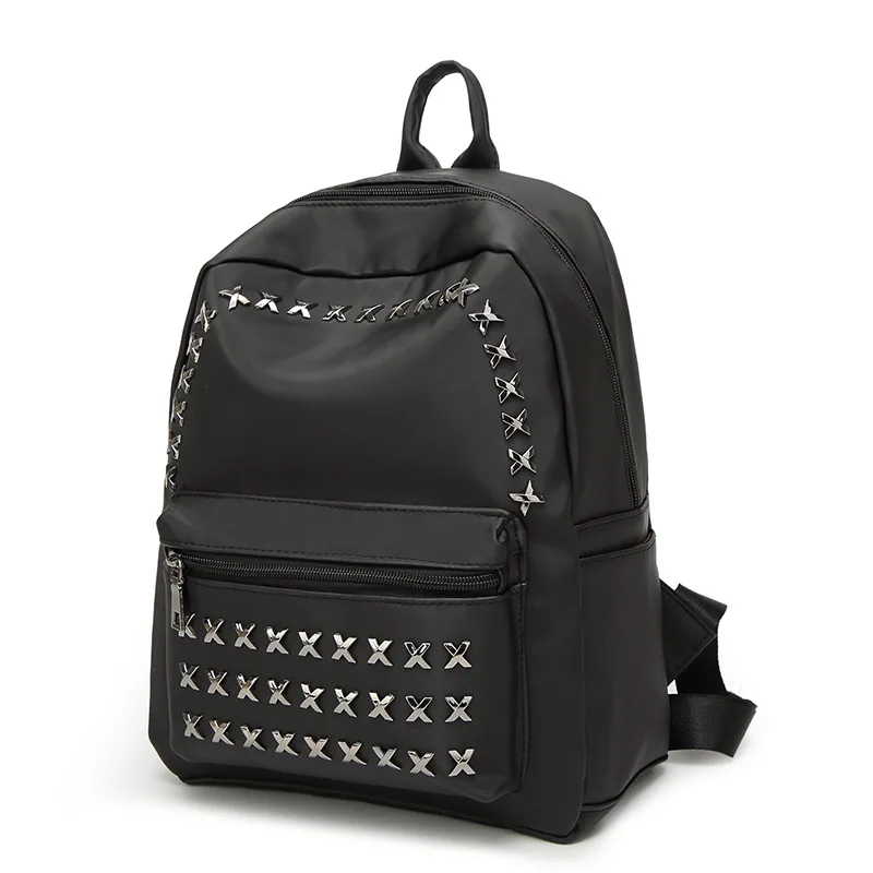 Новинка 2017 года Твердые заклепки Mochila Feminina пара подростки студент Школьные ранцы