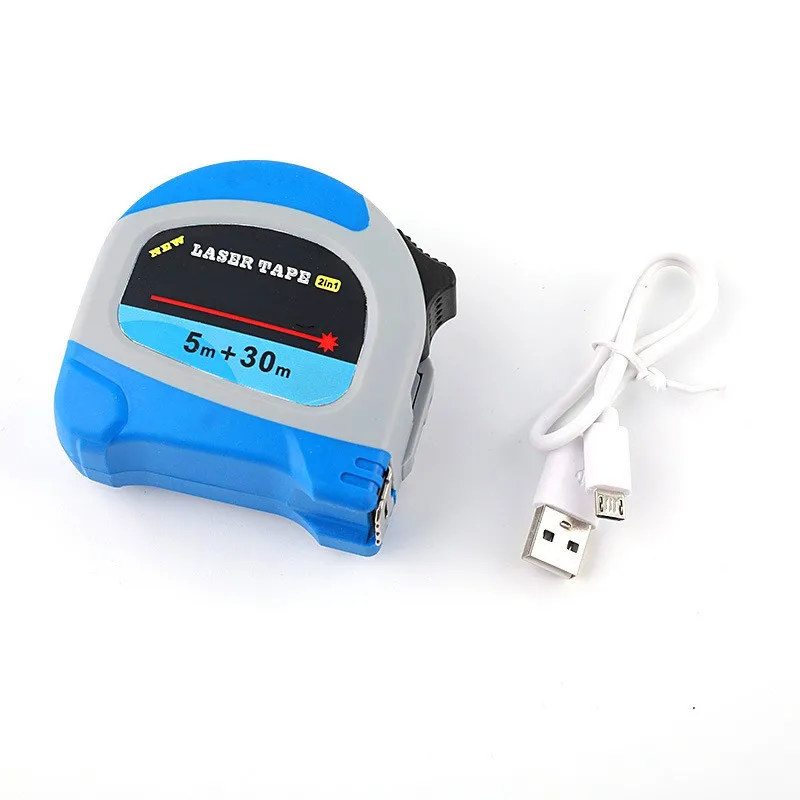 30M Laser Rangefinder+ 5M Anti-fall Steel Tape Metric and Inch Tape measure High Precision Distance Meter