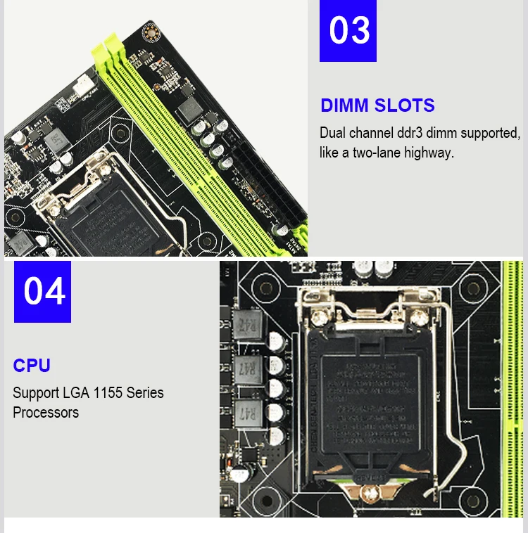 P8P H61-M LX3 плюс R2.0 рабочего Материнская плата H61 разъем LGA 1155 LGA1155 для i3 i5 i7 Процессор DDR3 новая материнская плата