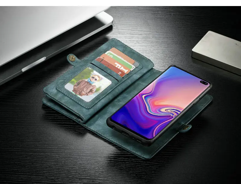 CaseMe кошелек на молнии для телефона samsung Galaxy Note 10 многофункциональные съемные чехлы для карт Galaxy S8 S9+ Note 8 9 S10 e