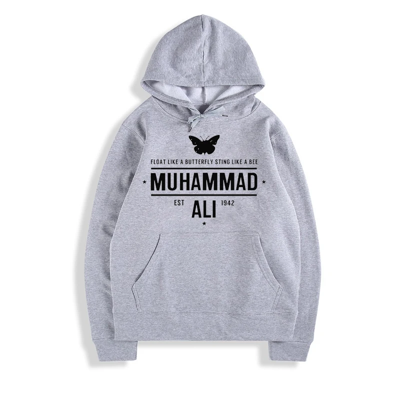 Мужские толстовки с капюшоном Muhammad Ali хлопковые Moleton Masculino Спортивная весенняя