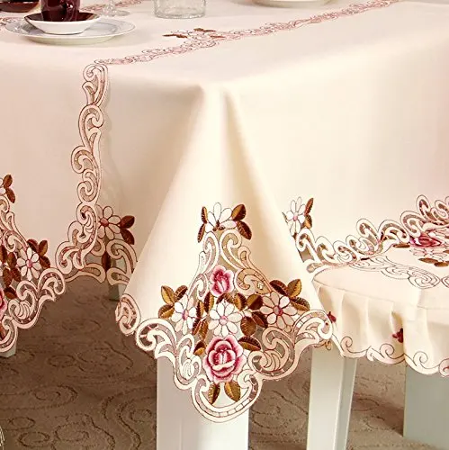 Европейская деревенская скатерть с цветочным рисунком WINLIFE для стола вышивкой
