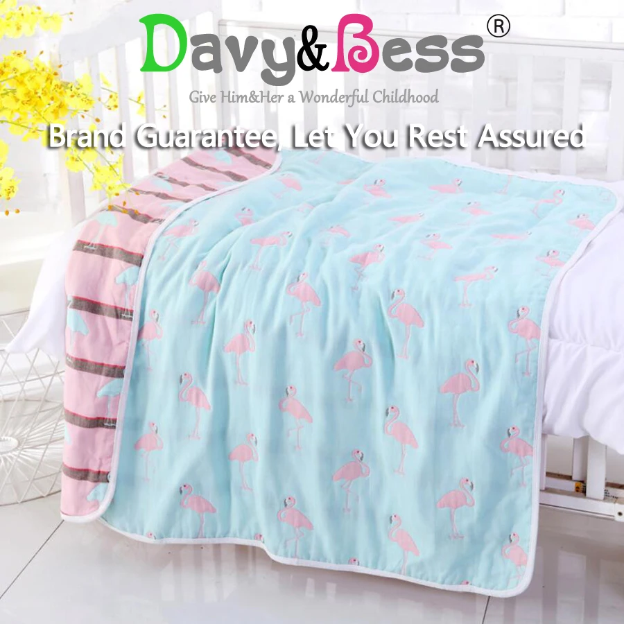 6 Layers Muslin Baby Blanket Newborn Cotton Swaddle Wrap Children's Square Winter Quilt Bath | Мать и ребенок