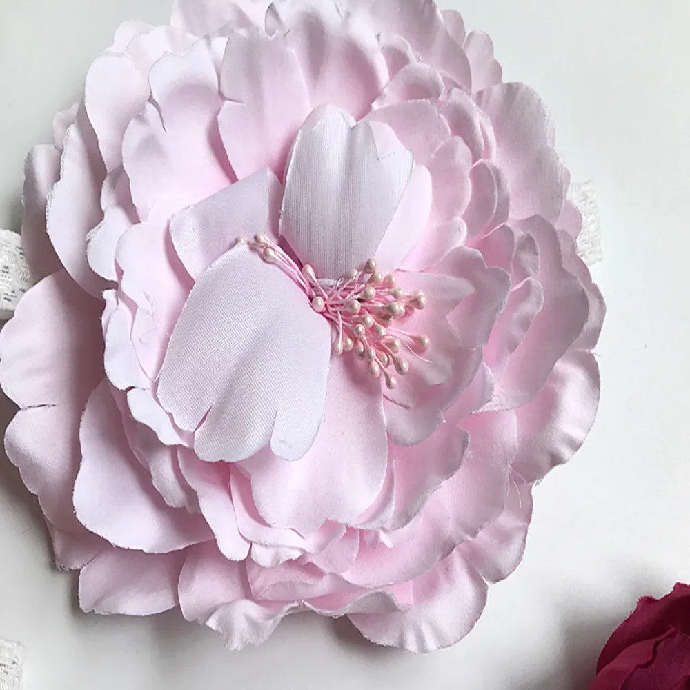 PARRY Hair Accessories Newborn Girls Hairdband Kids Big Flower Headband Pretty Head Wrap Elastic Band | Детская одежда и обувь