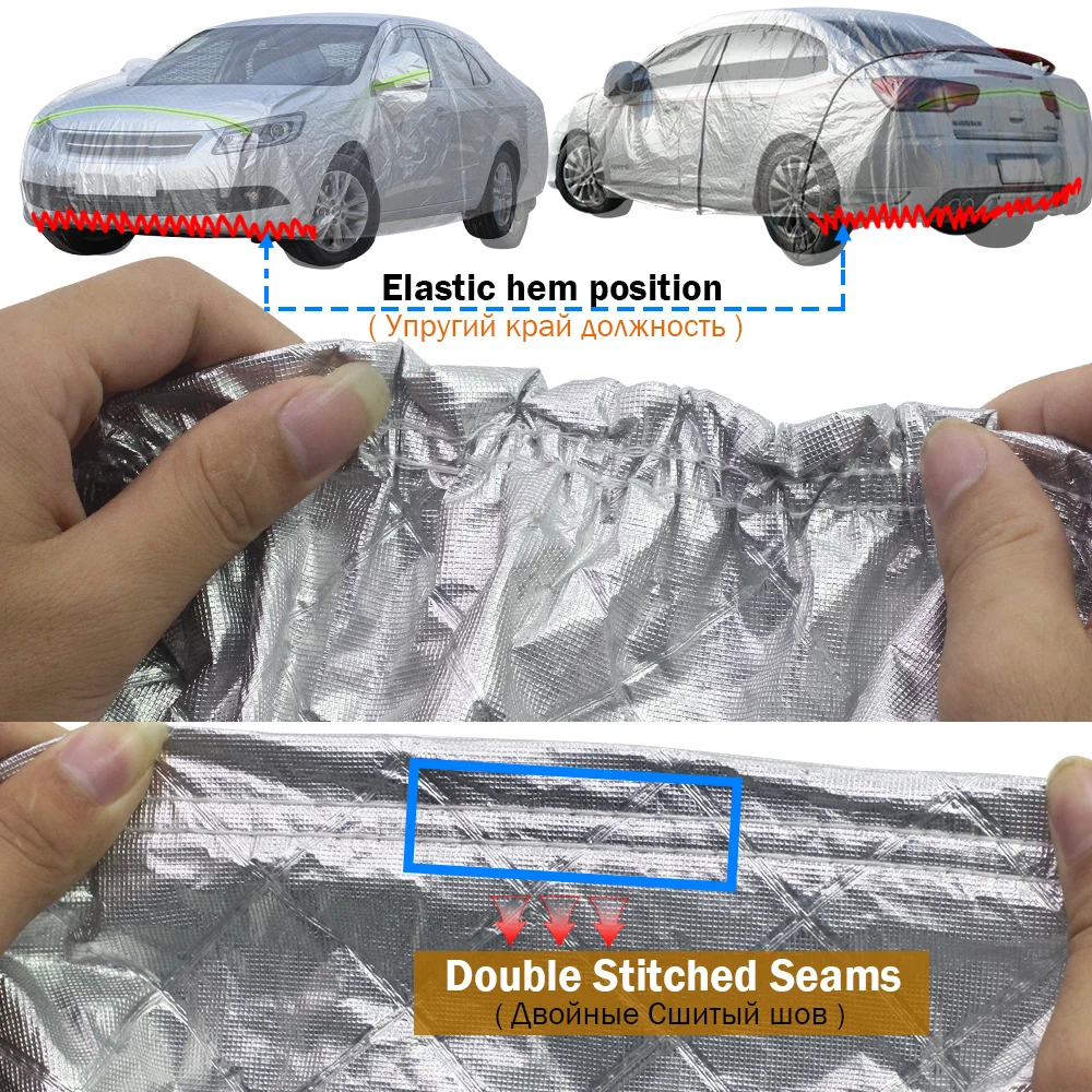 Чехол Cawanerl из плотного хлопка для автомобиля защита от солнца дождя града снега