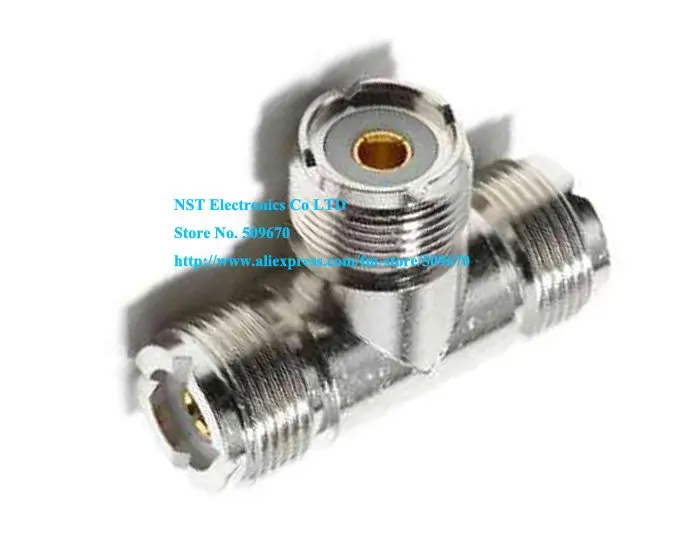 Бесплатная доставка/2 шт/Высокое качество коаксиальный разъем UHF Три женские T