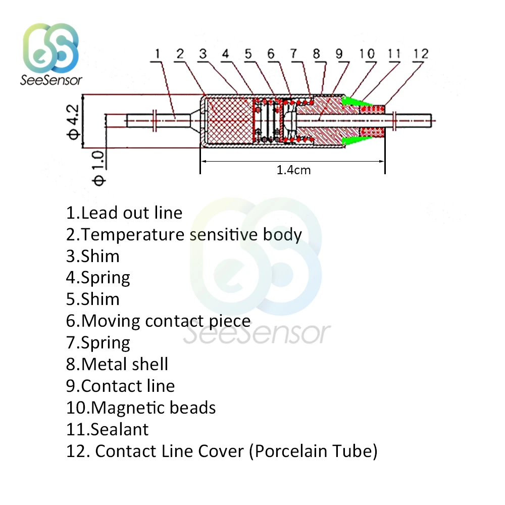 RY TF Thermal Fuse 10A 250V Temperature 60C 65C 85C 100C 105C 113C 120C 130C 152C 165C 167C 172C 185C 192C 210C 216C 240C 280C |