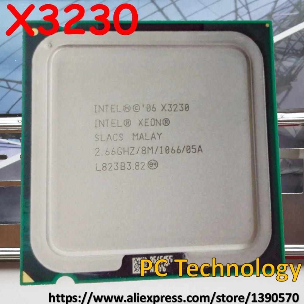 Оригинальный четырехъядерный процессор Intel Xeon X3230 2 66 ГГц/95 Вт/8 Мб/1066 МГц/LGA775