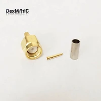 10sma male plug nut rf coax connector crimp rg316rg174lmr100 straight goldplated new wholesale