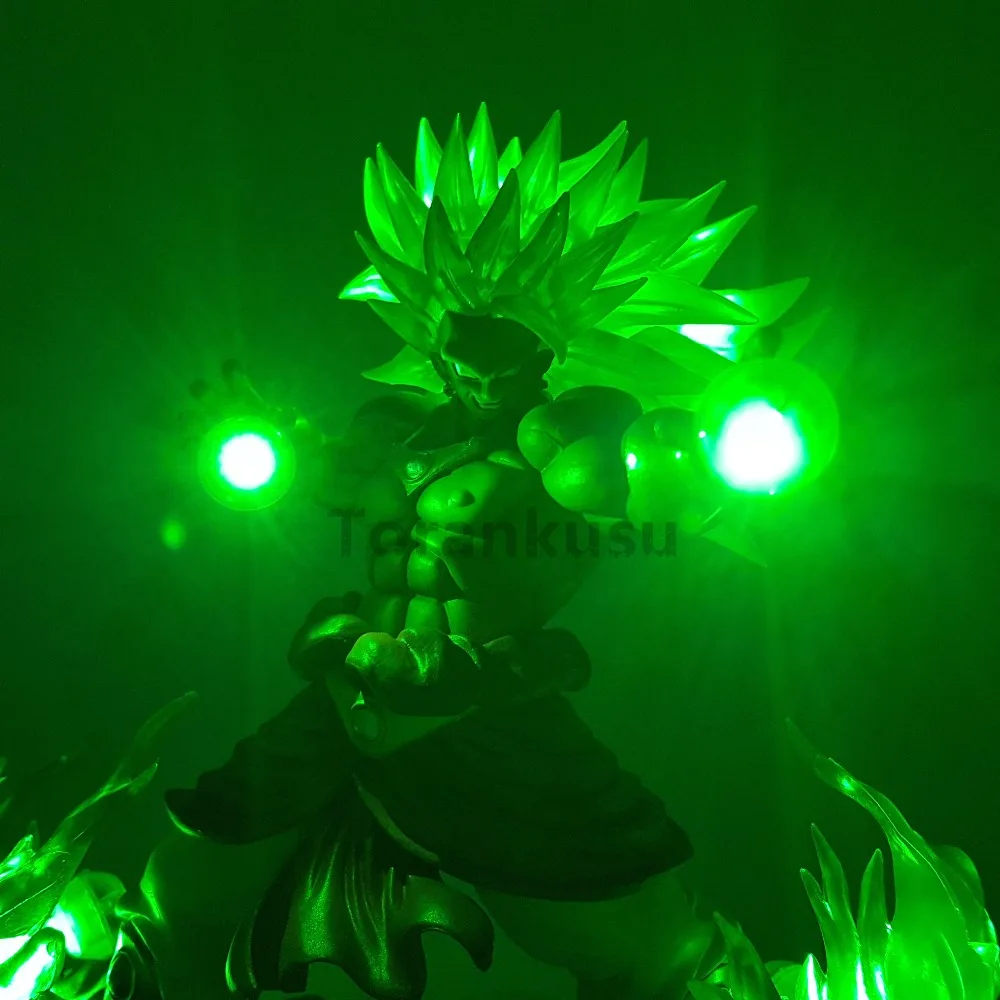 Dragon Ball Z Broly Супер Saiyan, фигурки, светодиодная голова, освещение, ПВХ, аниме Dragon Ball и Super Goku Broly, модель игрушки, фигурка DBZ