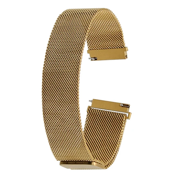 22 мм Миланская петля ремешок для ASUS Zenwatch 2 22 мм LG G Watch W100/W110/W150 Pebble Time браслет из нержавеющей стали ремешок - Цвет ремешка: Gold