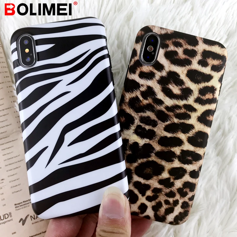 Роскошный чехол для телефона с леопардовым принтом зебры iphone X XR XS 11 Pro Max
