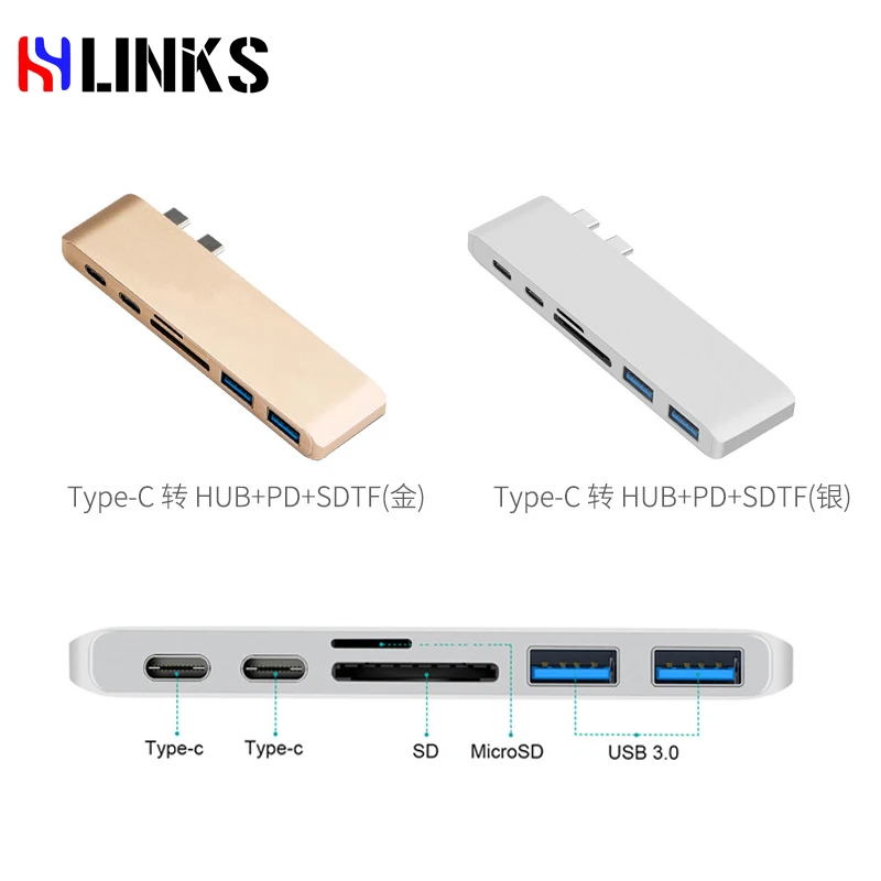 HYLINKS Тип usb C концентратор к Card Reader USB Hub 3 0 адаптер комбо с TF SD слот для MacBook Pro 2016 2017