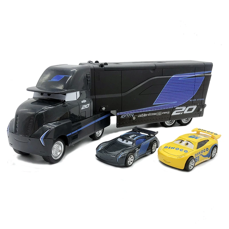 Disney Pixar Cars 2 3 Jackson Storm Truck Mack Uncle Toys Lightning McQueen 1:55 Diecast Model Car Toy Children Birthday Gift