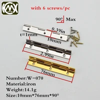 1076mm 10pcmetal hinge positioned within 90 degrees wooden gift box jewelry box hinges for furniture hardware accessories w 070