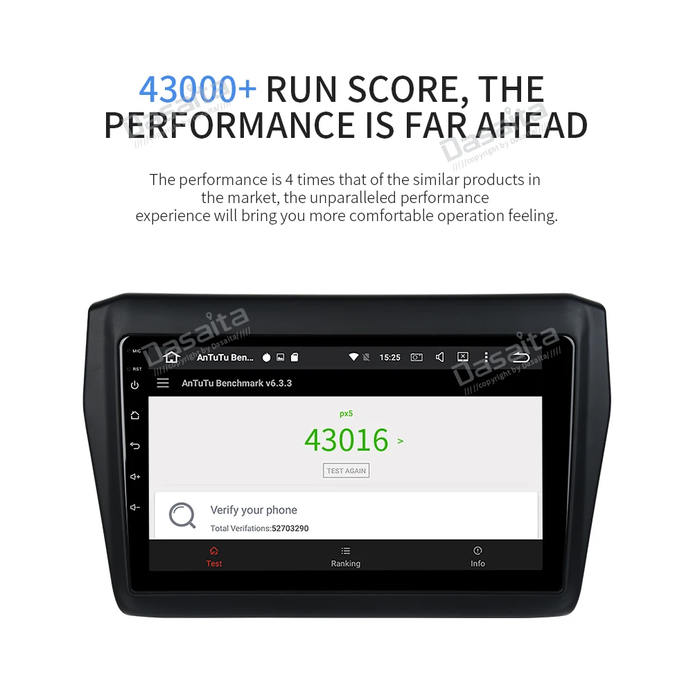 Dasaita " Android 9,0 автомобильное радио для Suzuki Swift мультимедиа 4G 32G Восьмиядерный Встроенный Bluetooth gps сплит-экран