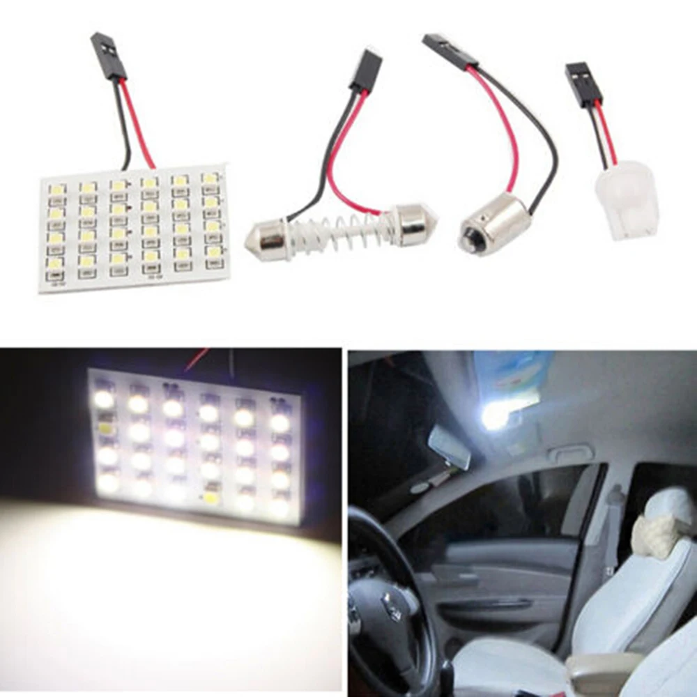 YSY 2 шт. купол Панель лампа 1210 3528 24SMD светодиодный салона Карта крыше читающие