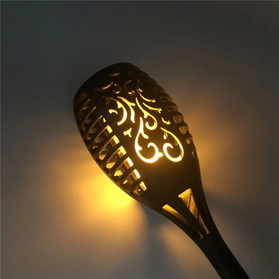 Thrisdar мини солнечные мерцающие лампы-факелы 24LED открытый сад для улицы, для виллы дорожка газонная лампа Солнечный погремушка факел свет