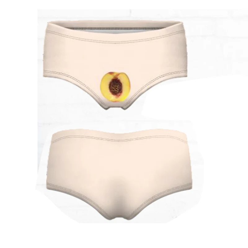 Фруктовые персиковые розовые 2017 новые сексуальные женские трусики с 3D принтом