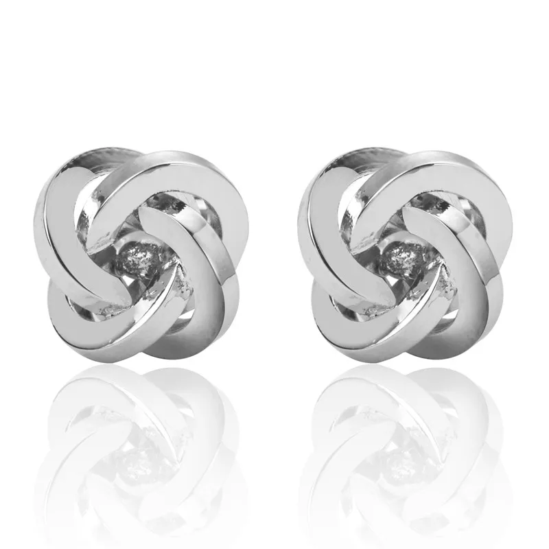 Квадратные Серебристые запонки с запонками для мужских костюмов геометрические