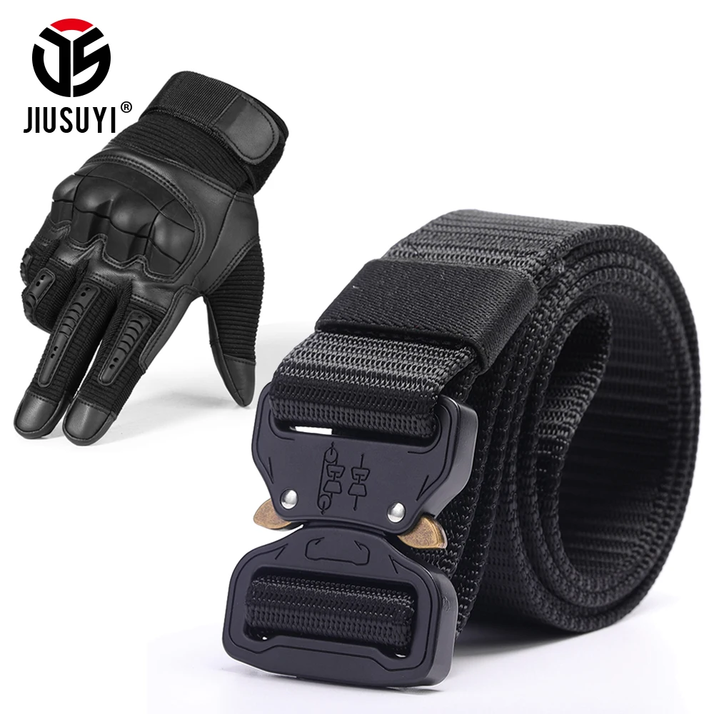 Для мужчин стиль милитари ремни перчатки набор ремень армейский Пейнтбол