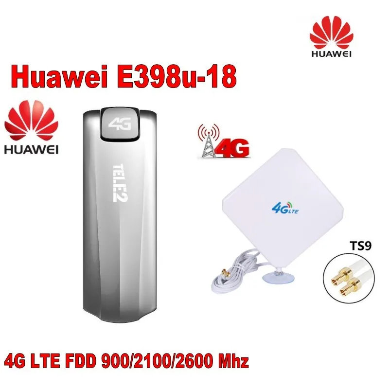 Huawei Новый E398 4G LTE скоростной модем адаптер для серфинга 100 Мбит/с Wi Fi 35dbi антенный
