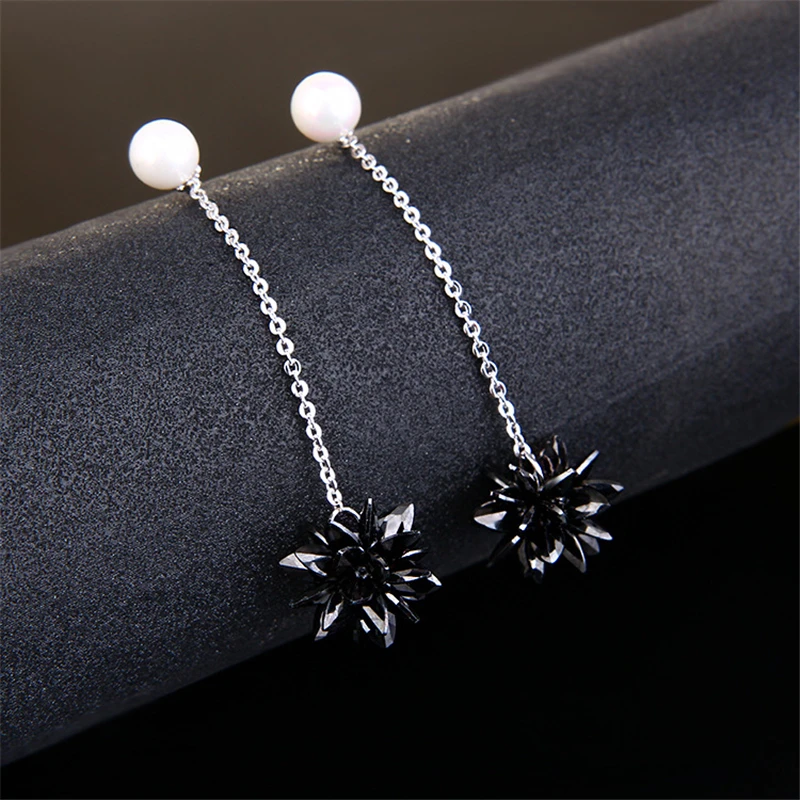 Ataullah Long Drop Dangle Hanging Pendant Earrings New Fashion Simulated Pearl Rhinestone For Women Jewelry Brincos Bijoux EW009 | Украшения