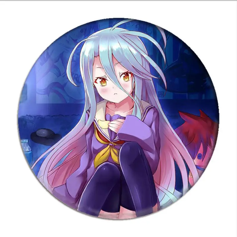 Модные Аниме Нет игры нет жизни Сора значок косплея Shiro идзуна хацусэ Броши