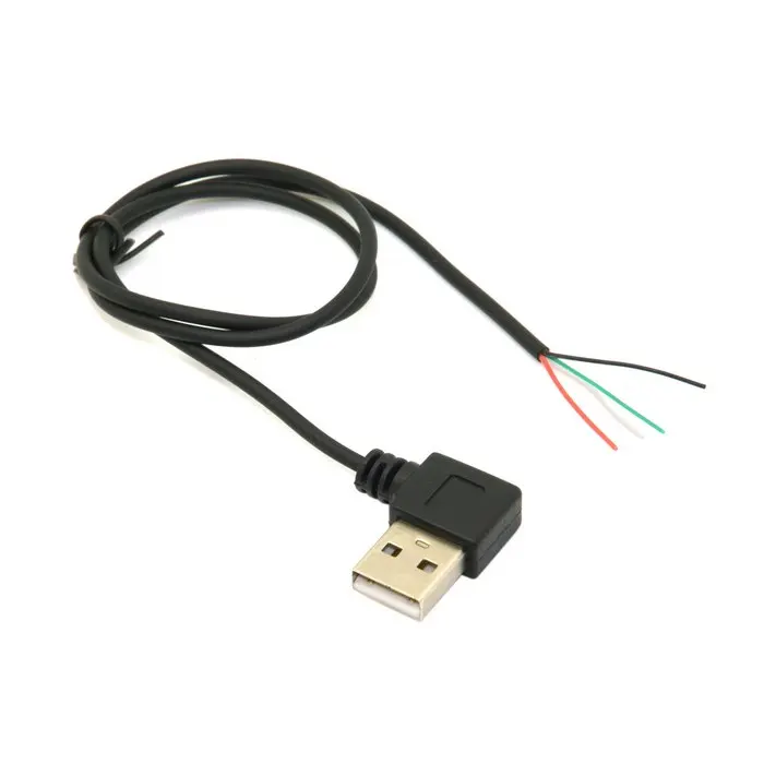 5 шт./лот прямоугольный 90 градусов USB 2 0 A Тип штекер на 4 провода открытый кабель