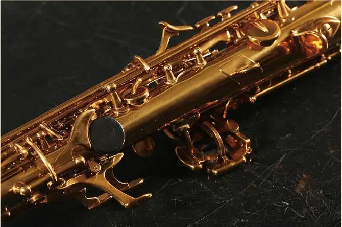 

Professional Grade France Rollinsax RSS-9901 Split Straight Saxophone Soprano Sax Pitch B flat Gold Brass Music Mouthpiece