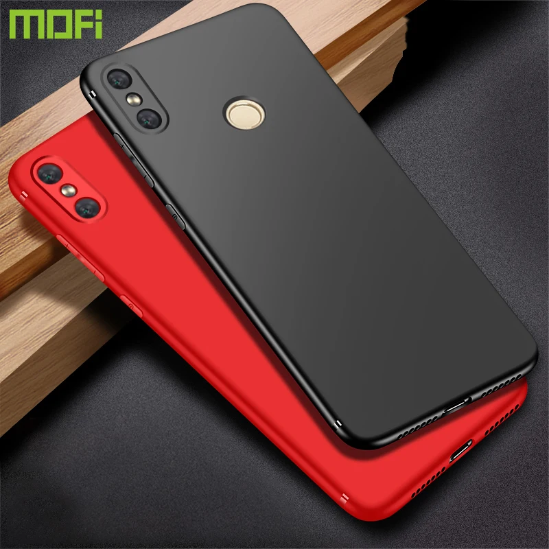 For Xiaomi Redmi Note 6 Pro Case Hard Pc Soild Color Back Cover Mofi Black Red Blue Note6 |