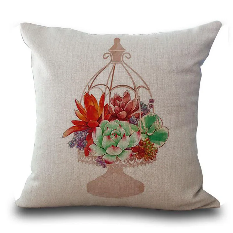 Наволочка для подушки 45 х45 см из хлопка и льна|cushion cover|sofa cushion coverdecorative covers |