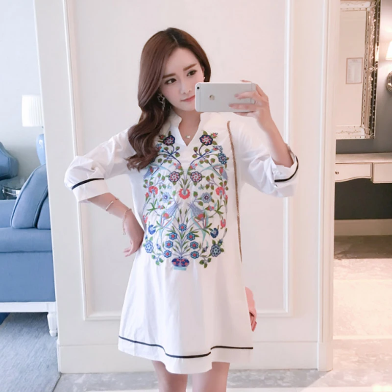 OkayMom блузка для беременных рубашка Одежда топы футболки белая одежда с вышивкой