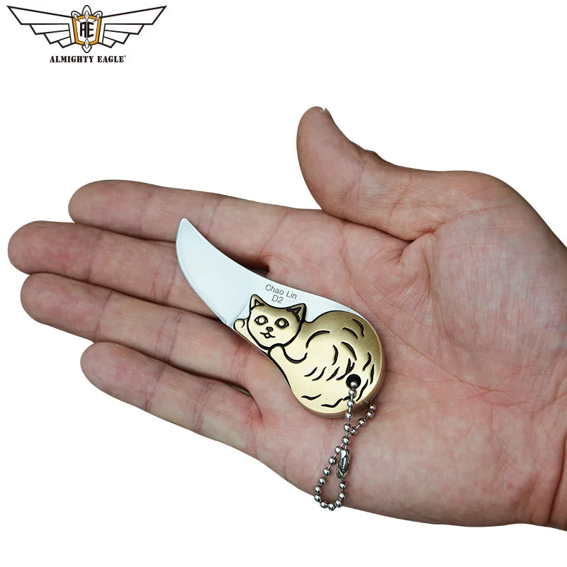 Мини-нож ALMIGHTY EAGLE EDC инструмент D2 стальной нож для самозащиты снаряжение кемпинга