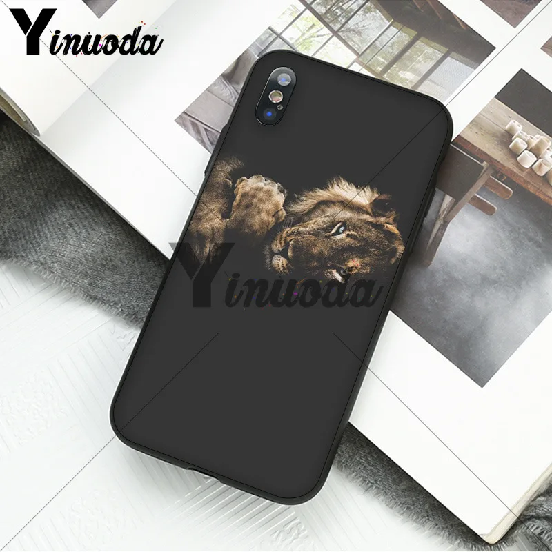 11pro MAX animals The lion Smart Cover черный мягкий чехол для телефона для iPhone X XS MAX 6 6S 7 7plus 8 8Plus 5 5S XR - Цвет: A14