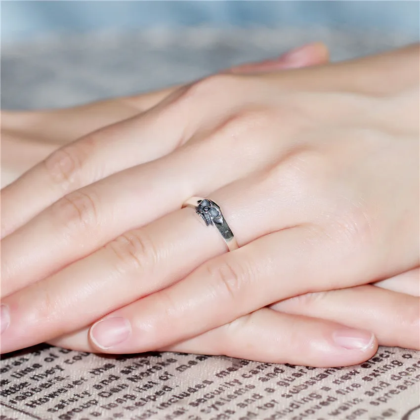 Uloveido Скидка 40% женские кольца череп кольцо для мужчин Ringen bagues Femme Панк серебро 925